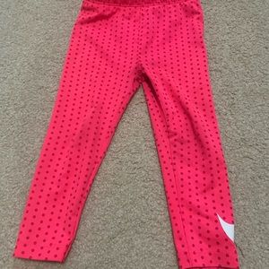 Nike Dri Fit 2T Pink Polka Dot Leggings